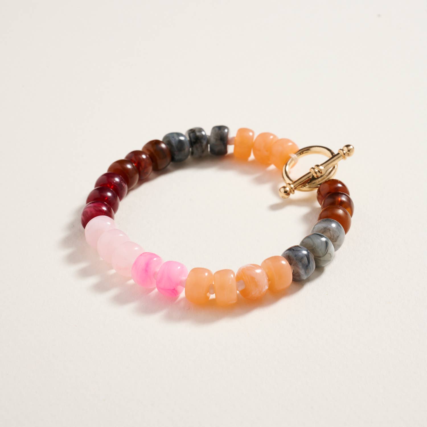 Soft Bloom Ombre Bead Bracelet
