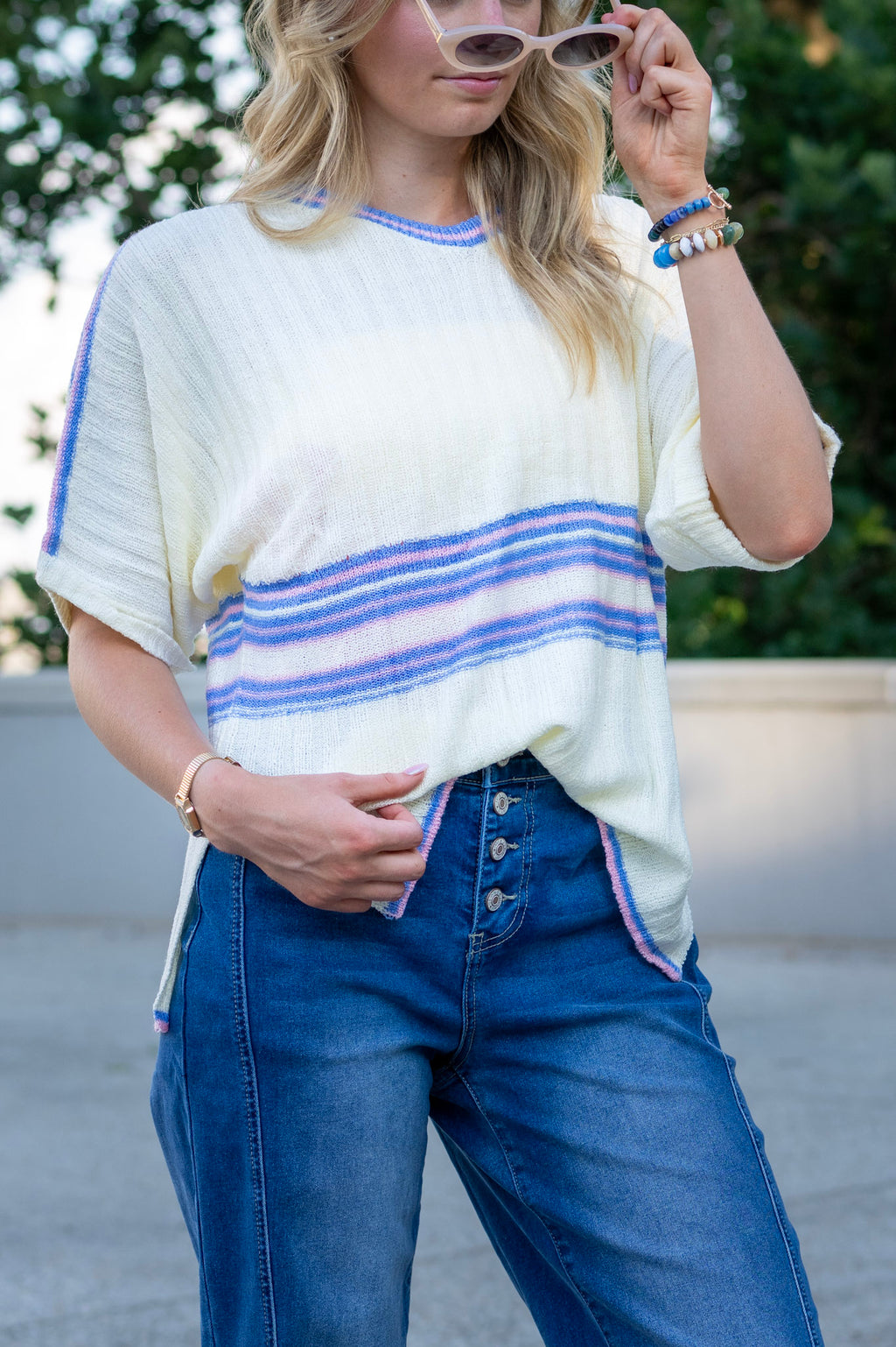 Cozy Vibes Stripe Sweater