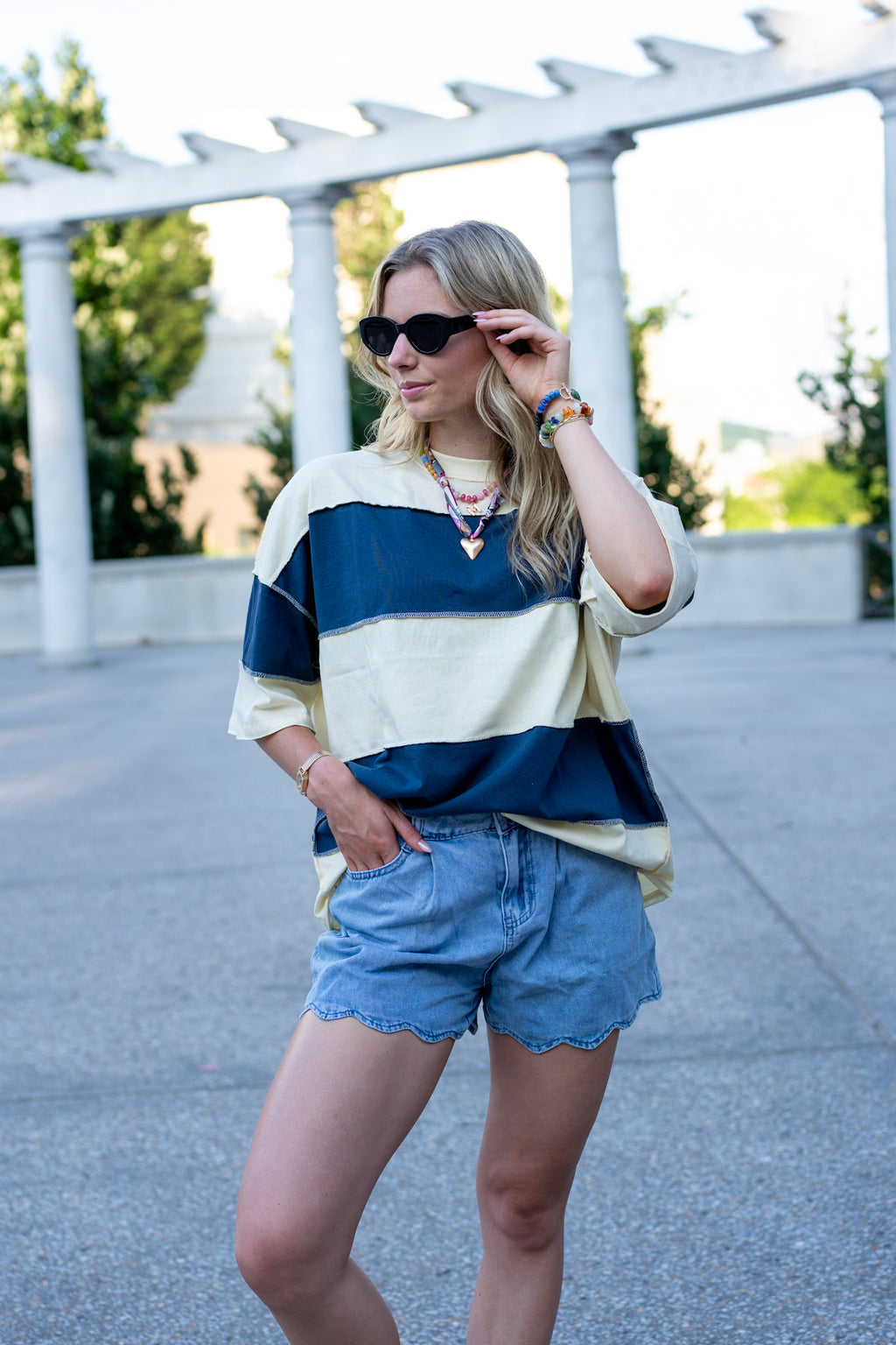 Barely Butter Stripe Top