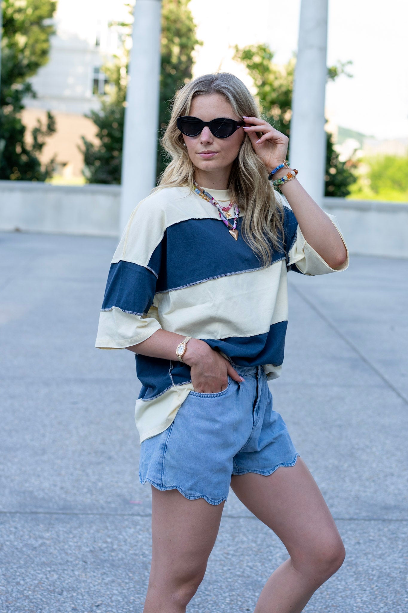 Barely Butter Stripe Top
