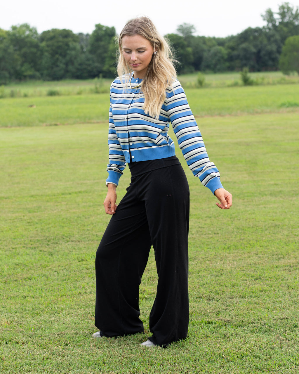 Dreamy Blue Stripe Cardigan