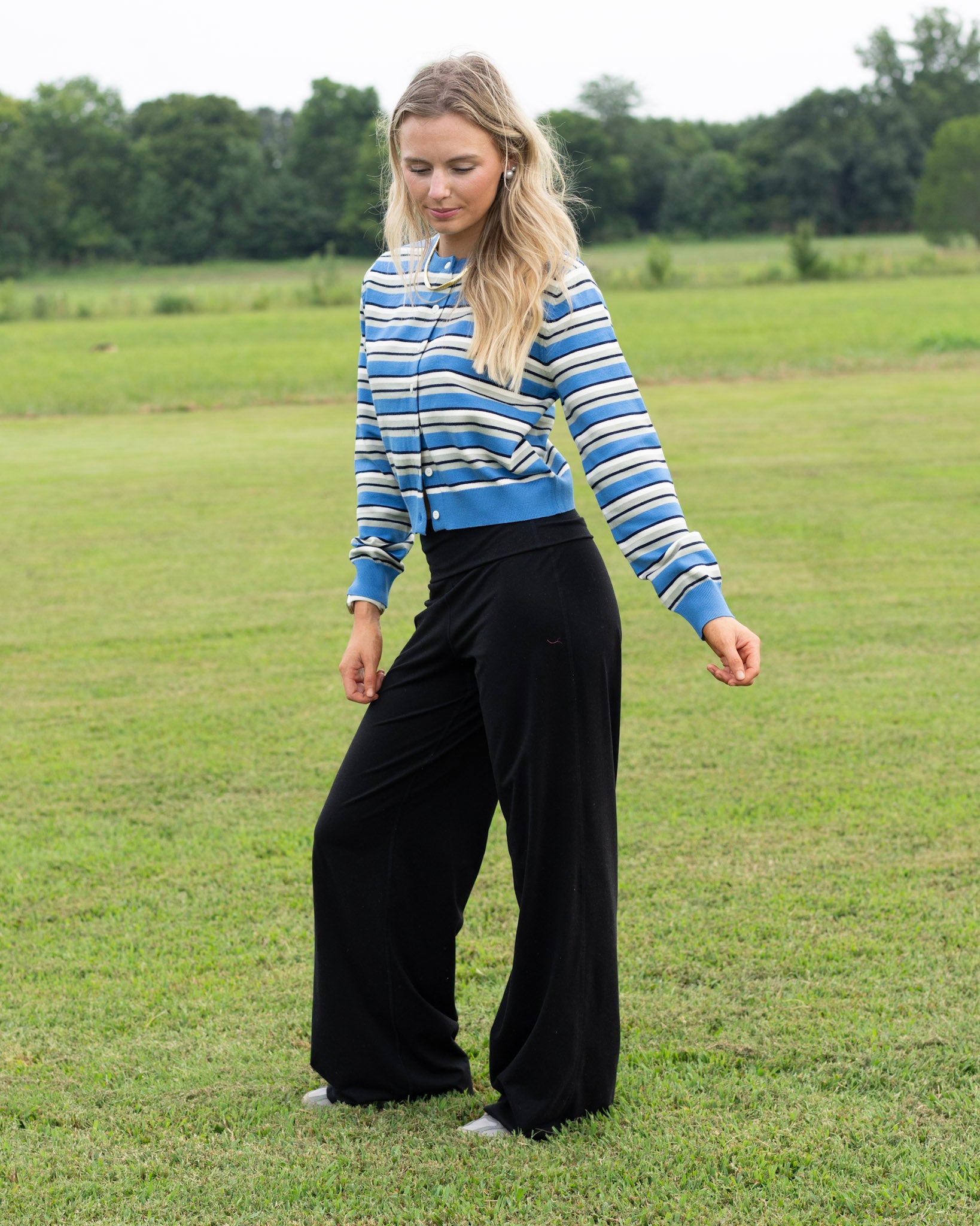 Dreamy Blue Stripe Cardigan