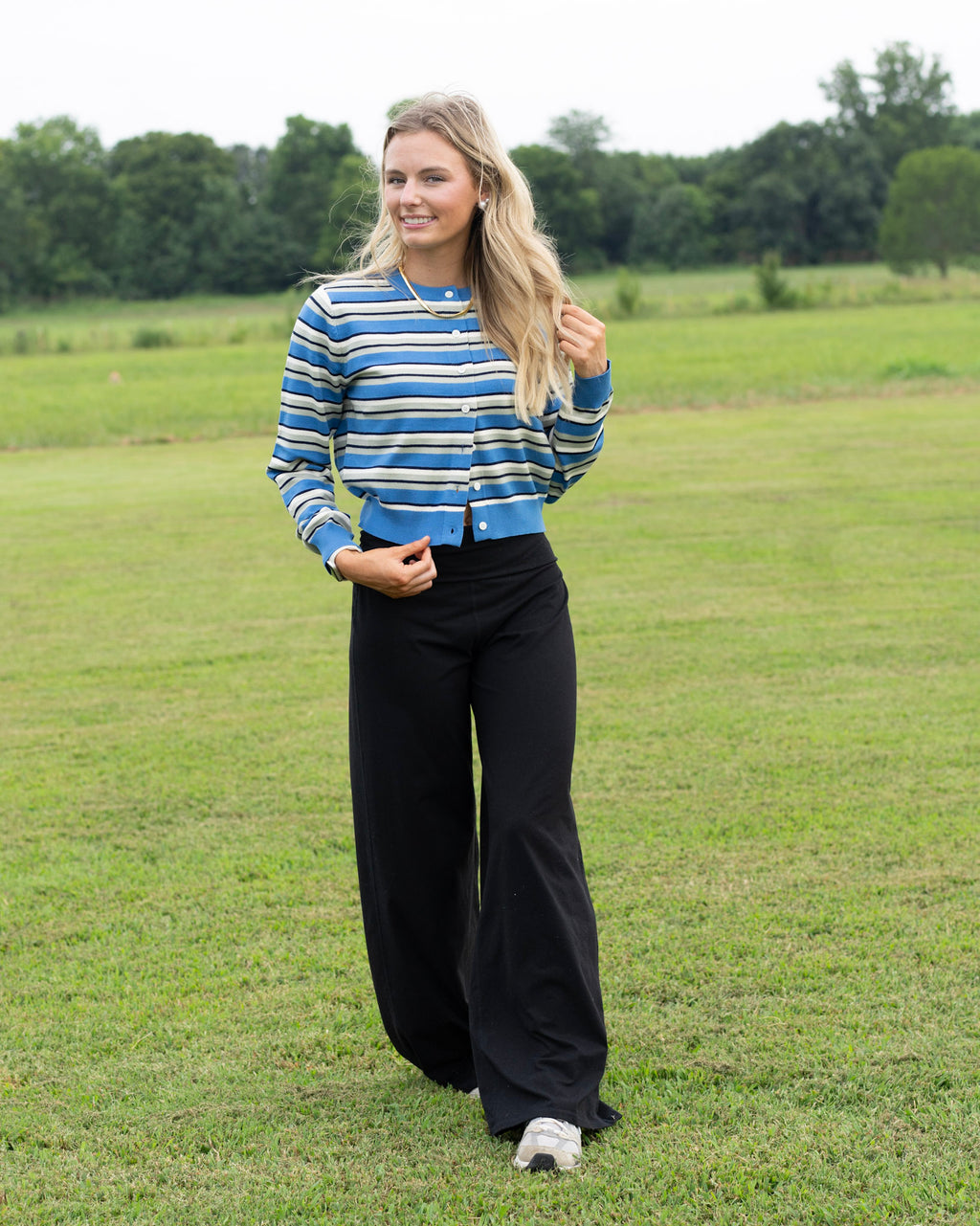 Dreamy Blue Stripe Cardigan