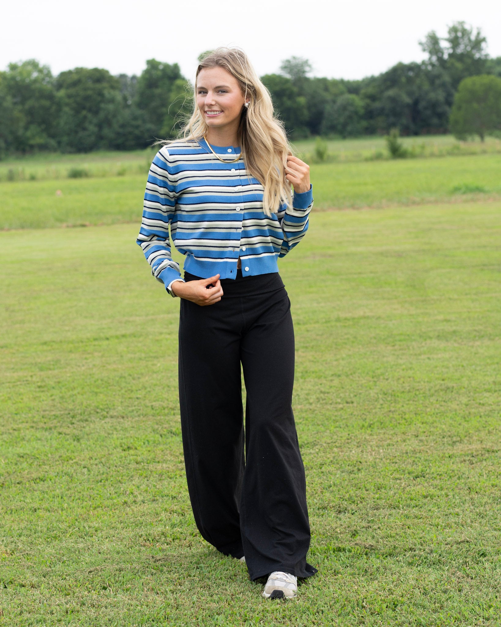 Dreamy Blue Stripe Cardigan