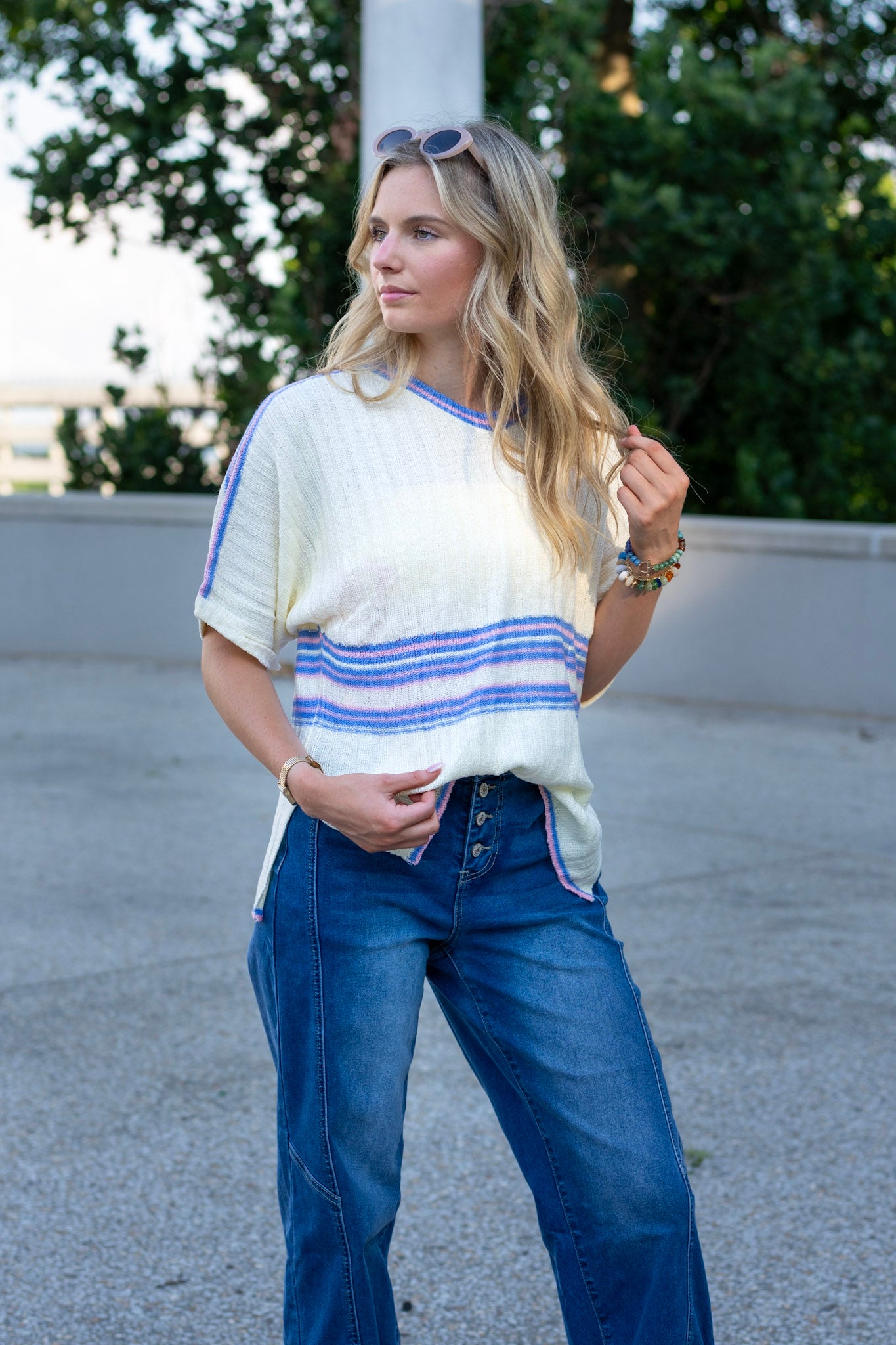Cozy Vibes Stripe Sweater
