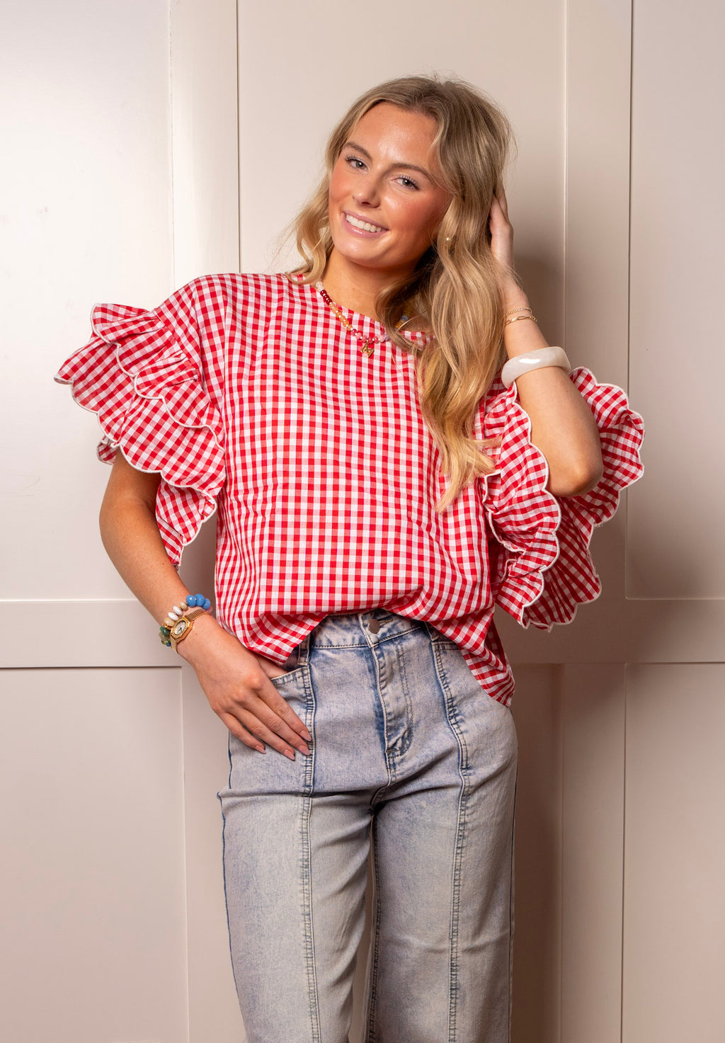 Sweet Magnolia Gingham Top