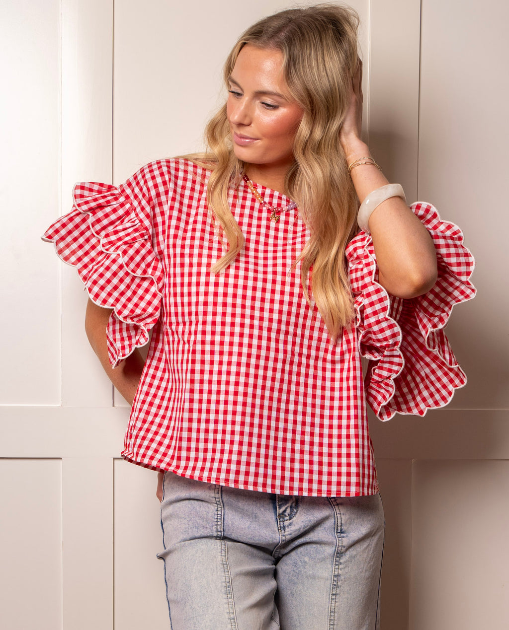 Sweet Magnolia Gingham Top