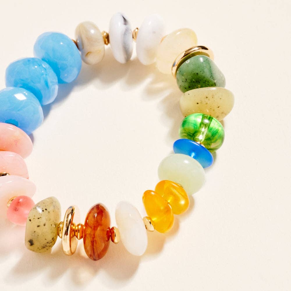 Color Pop Resin Bead Bracelet