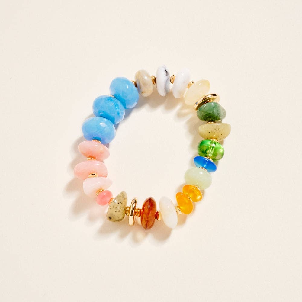 Color Pop Resin Bead Bracelet