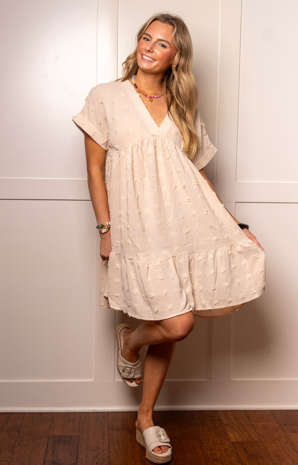 Sunshine Stroll V-Neck Dress