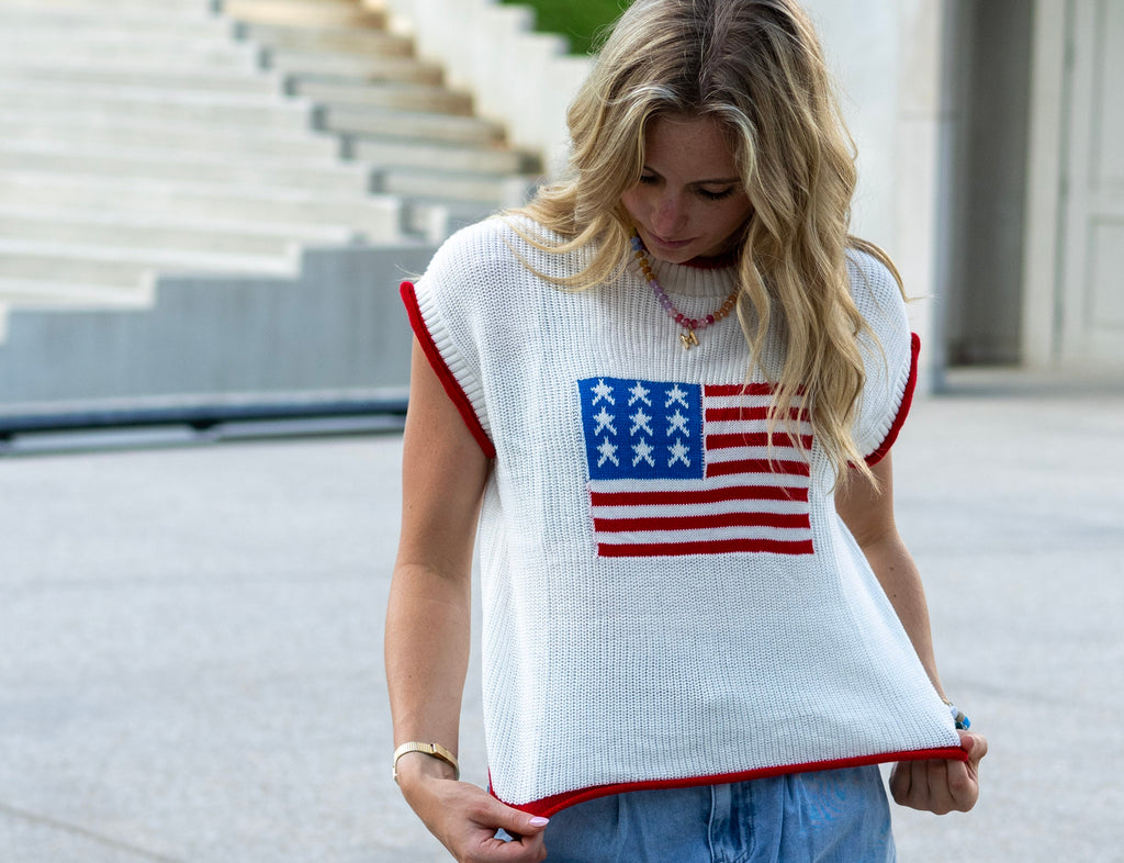 Stars & Stripes Cropped Sweater