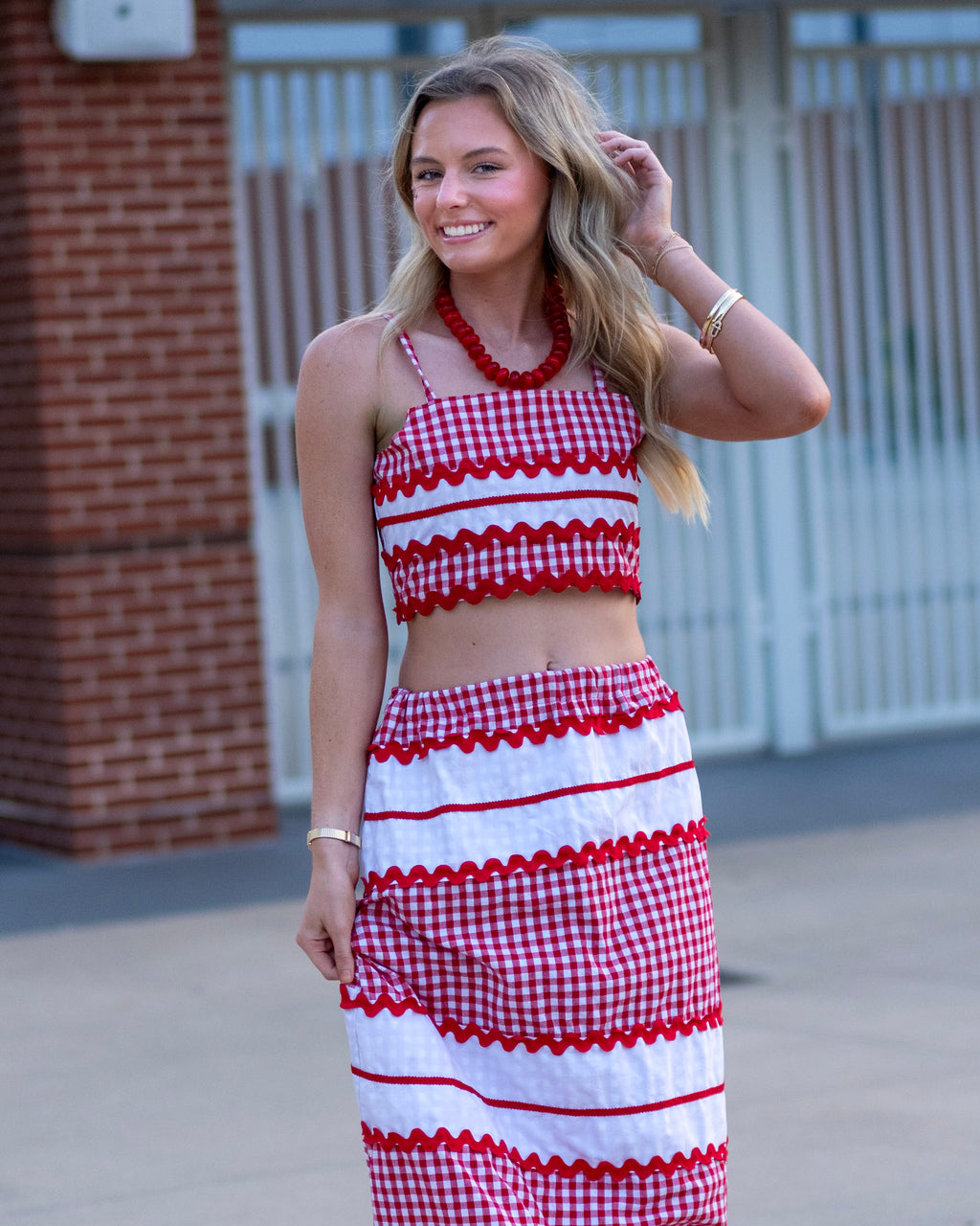 Tailgate Sweetheart Gingham Set