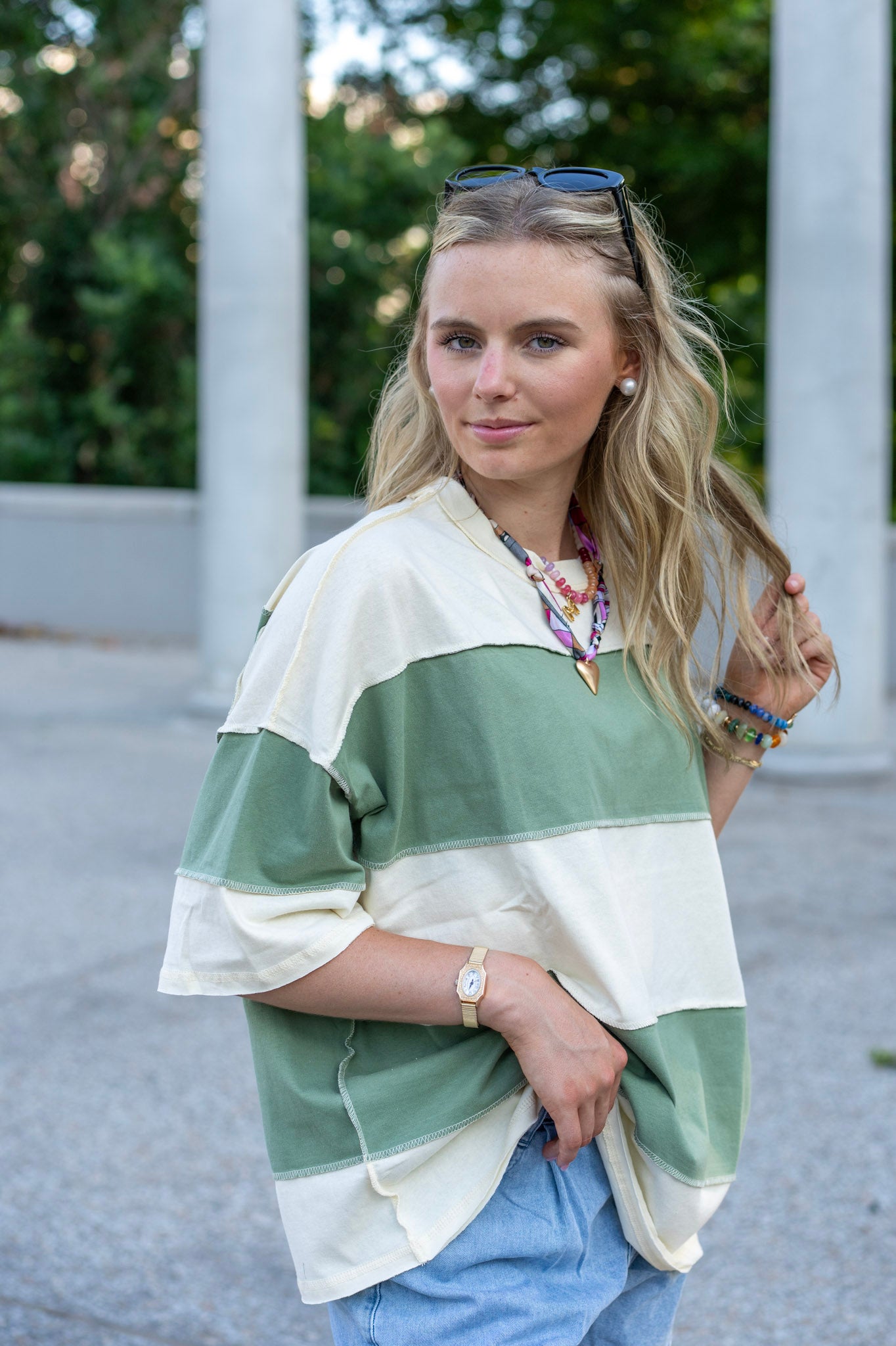 Barely Butter Stripe Top