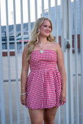 Tailgate Cutie Gingham Dress