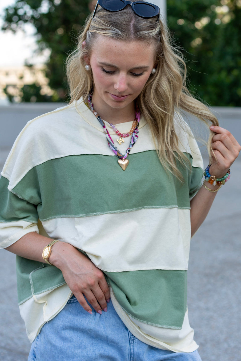 Barely Butter Stripe Top
