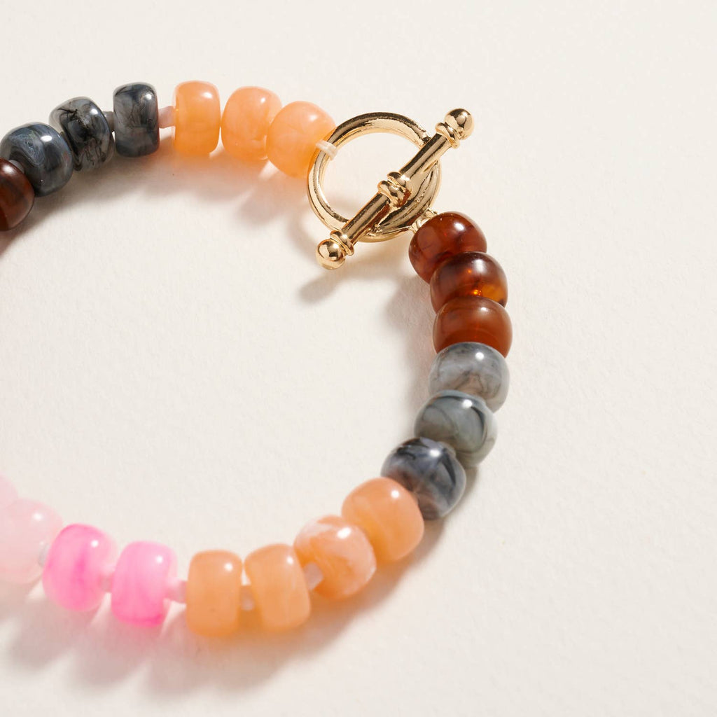 Soft Bloom Ombre Bead Bracelet