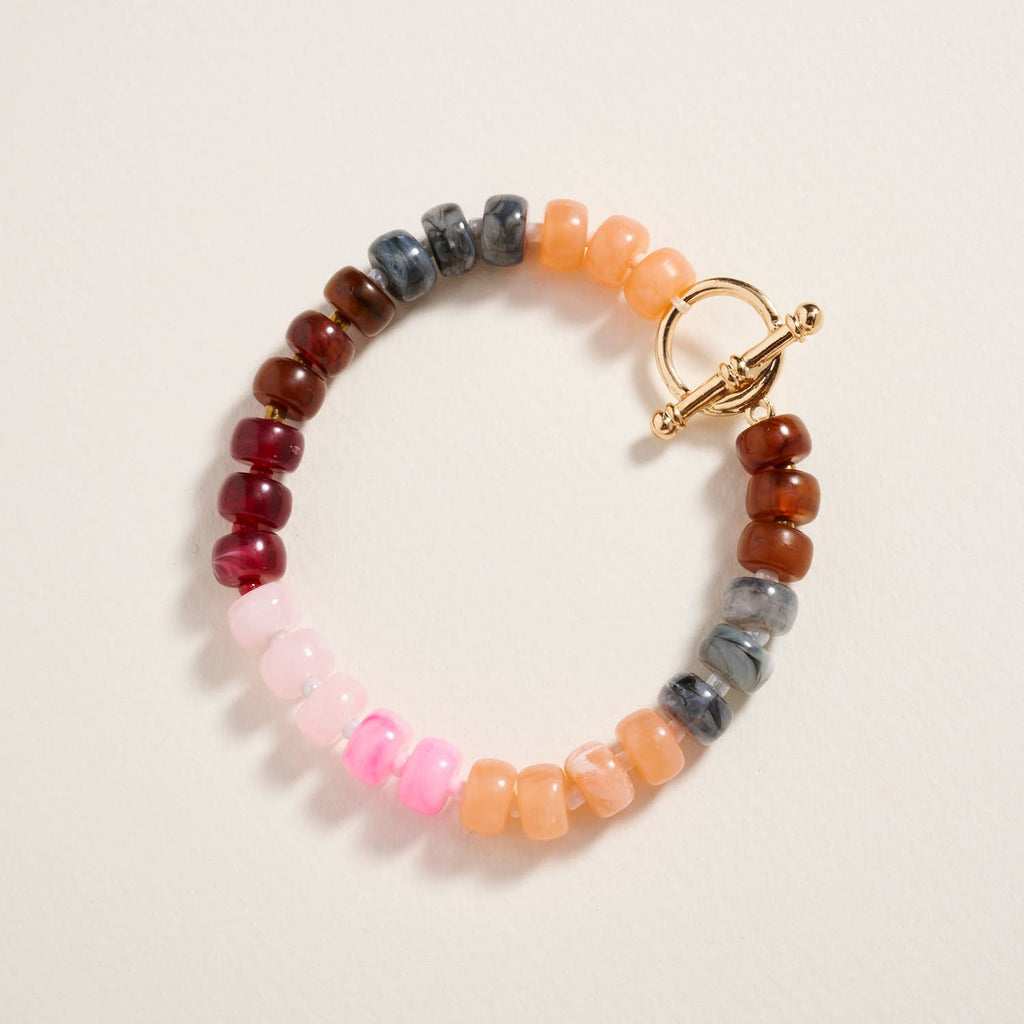 Soft Bloom Ombre Bead Bracelet