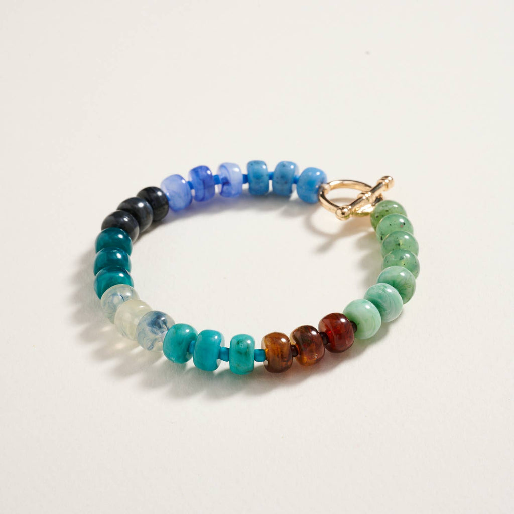 Soft Bloom Ombre Bead Bracelet