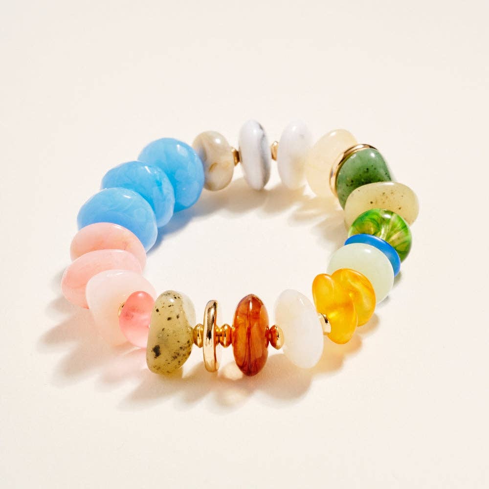 Color Pop Resin Bead Bracelet